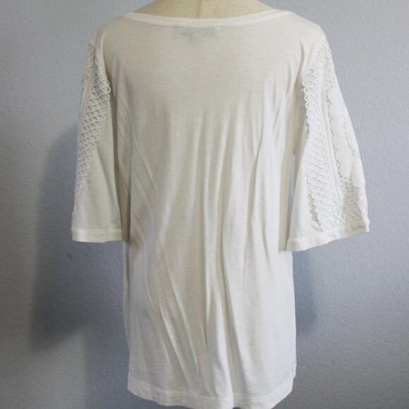Loft Soft Tee with Lace Applique Size M - Picture 4 of 7
